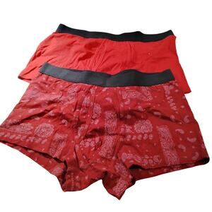Original Use Boxer Briefs 2‑Pk – Red Solid + Red Paisley Bandana – Medium – NWOT